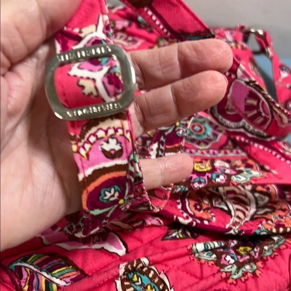 Vera Bradley Call Me Coral Quilted Shoulder/Crossbody  Saddle Bag